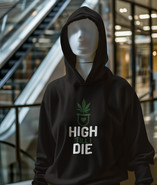 High Till Die Black Pullover Hoodie