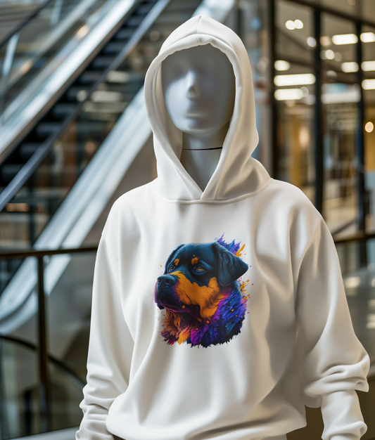 Rottweiler Splash Pullover Hoodie