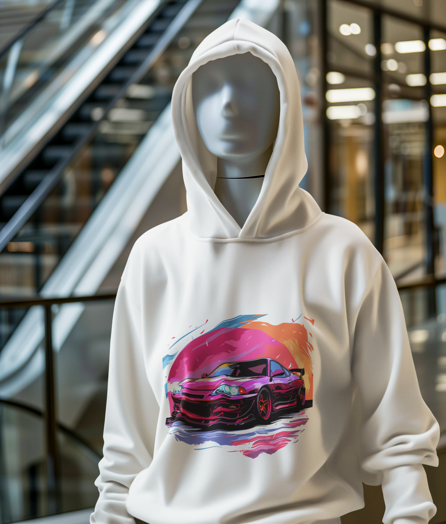 Neon Drift Cruiser Pullover Hoodie