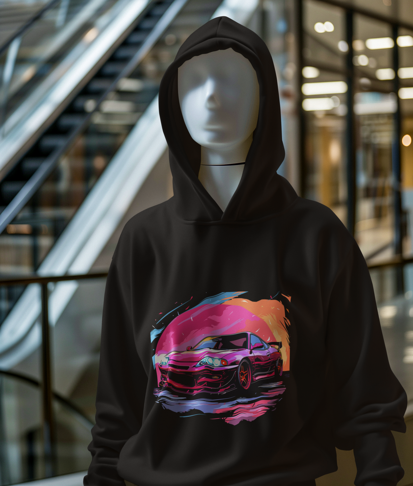 Neon Drift Cruiser Pullover Hoodie