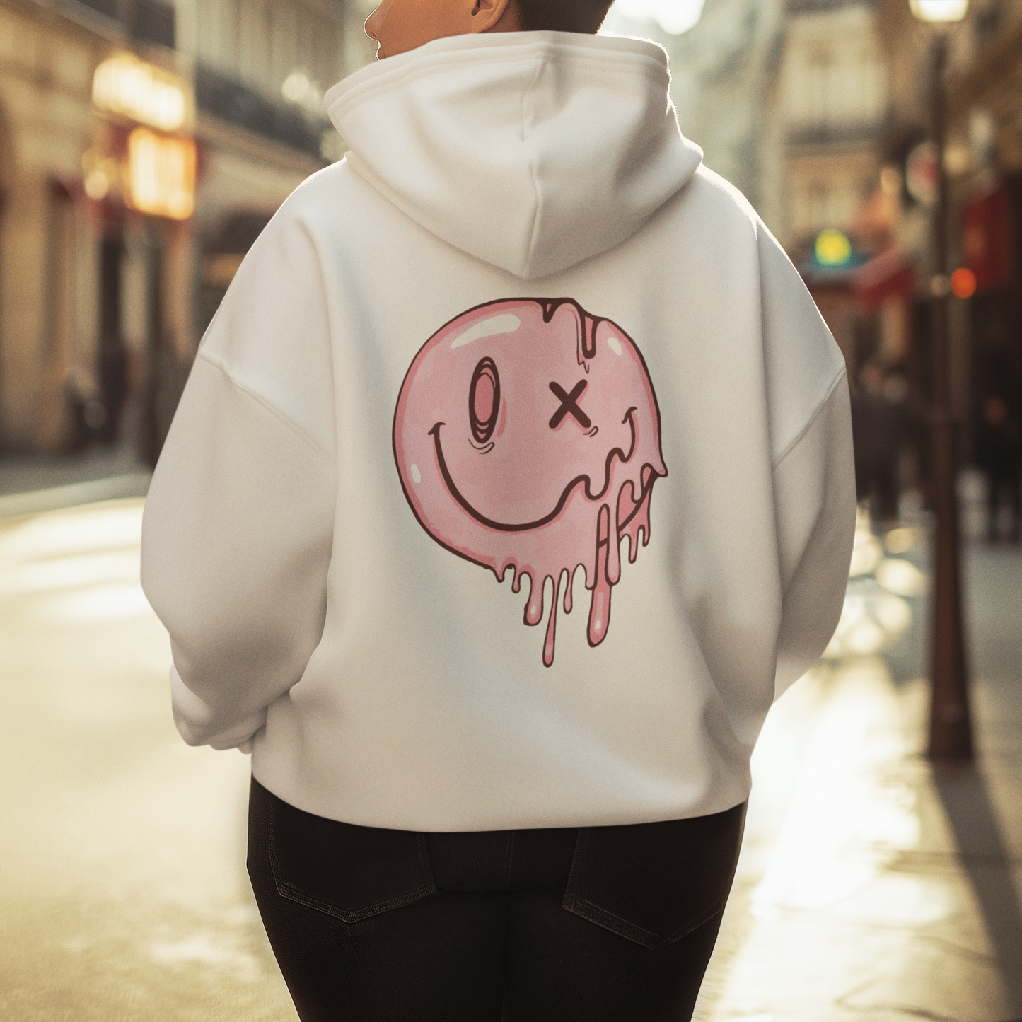 Melting Smiley X Pullover Hoodie