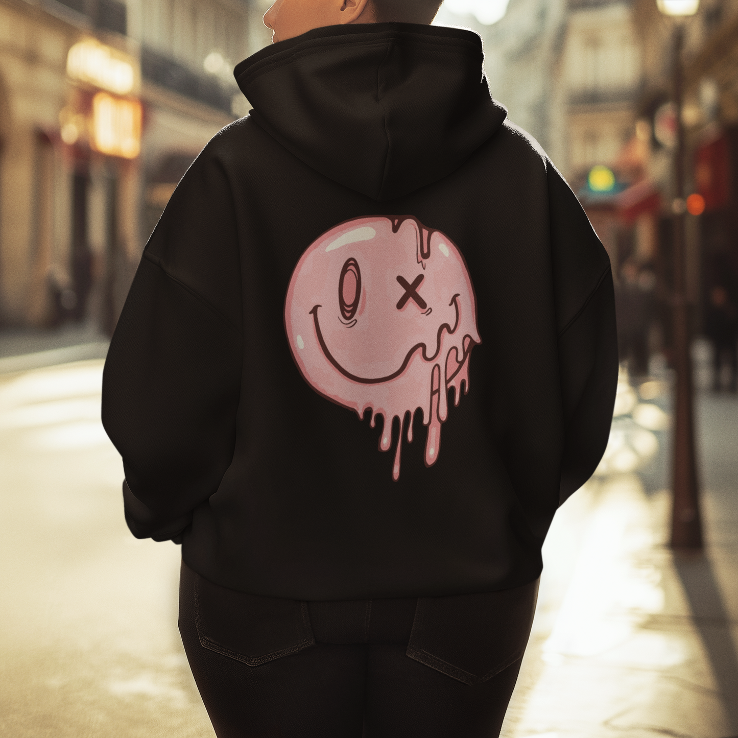 Melting Smiley X Pullover Hoodie