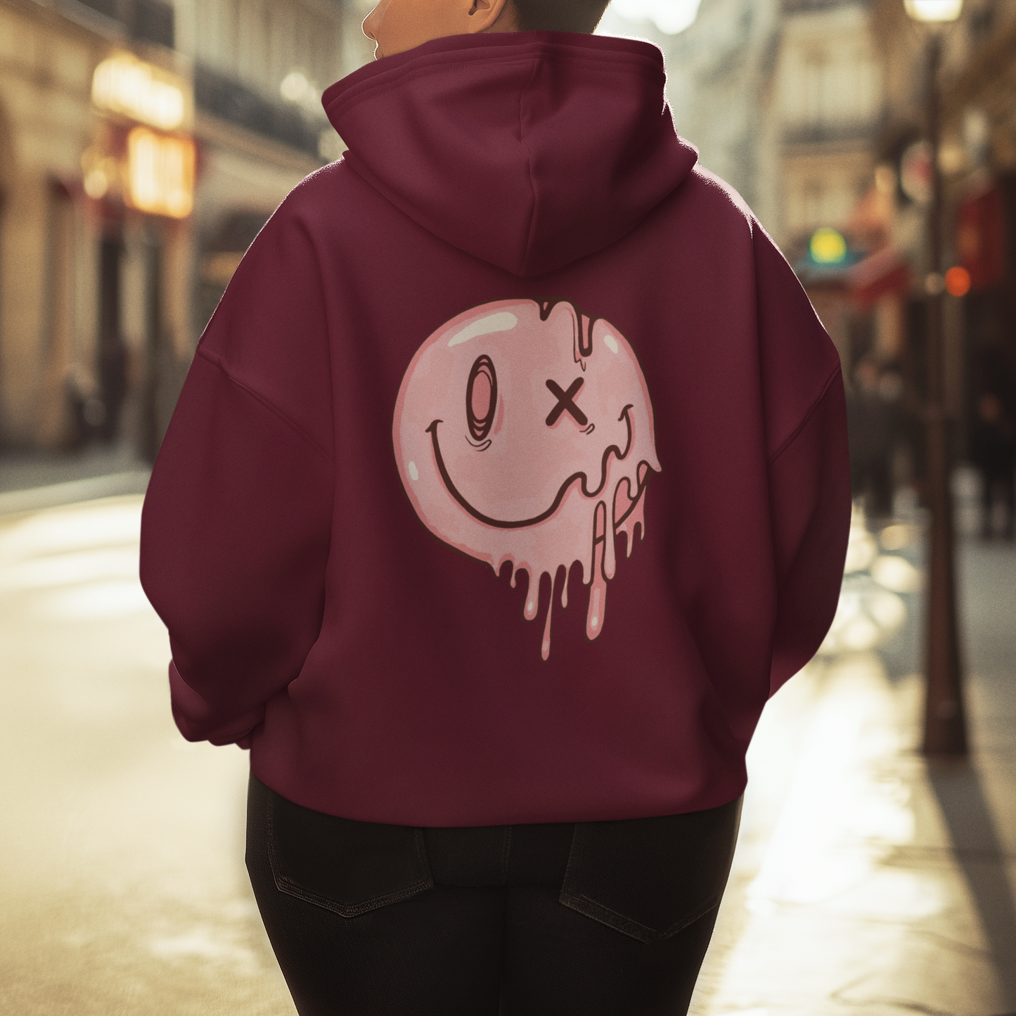 Melting Smiley X Pullover Hoodie