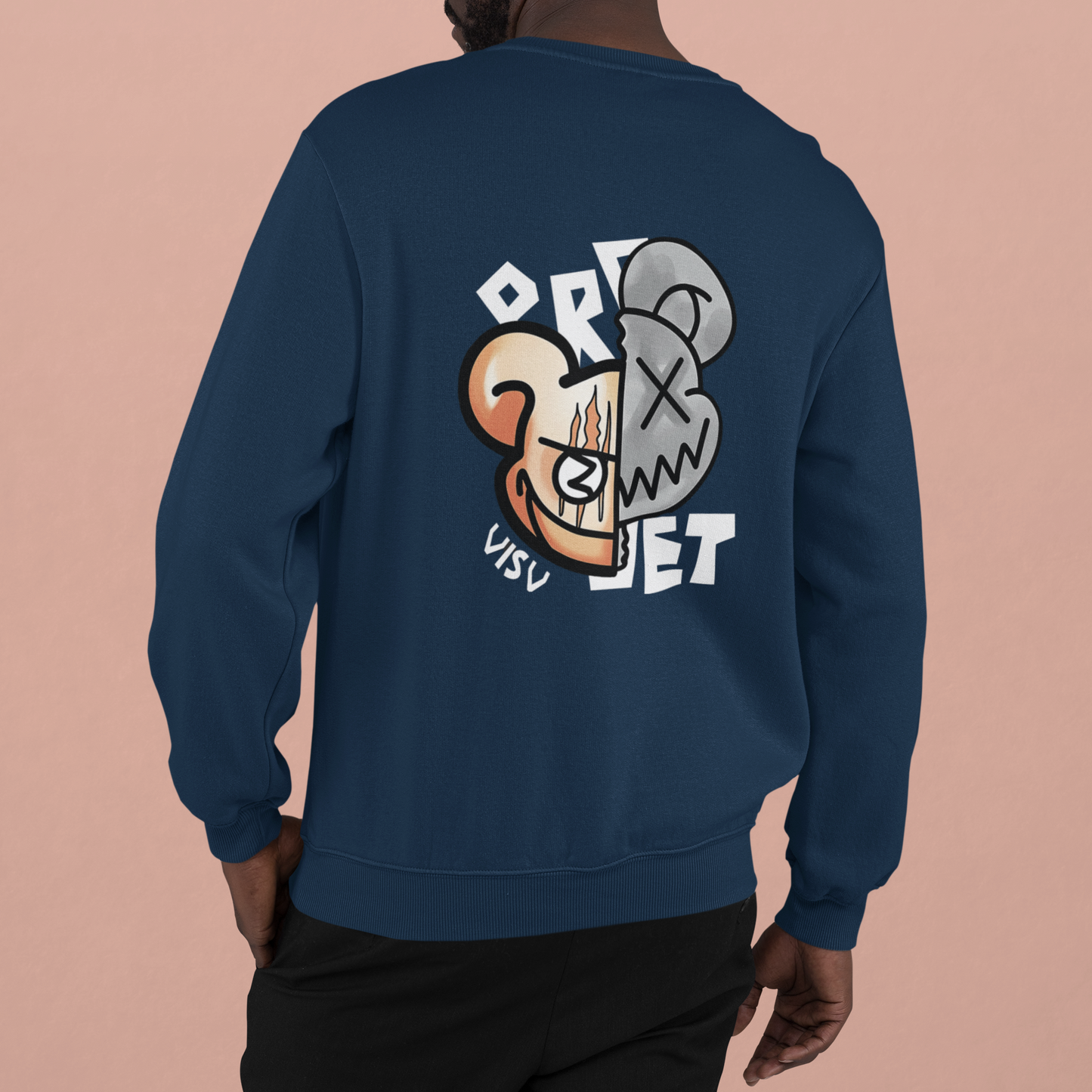 Duality Bear: Split Reality Sweatshirt