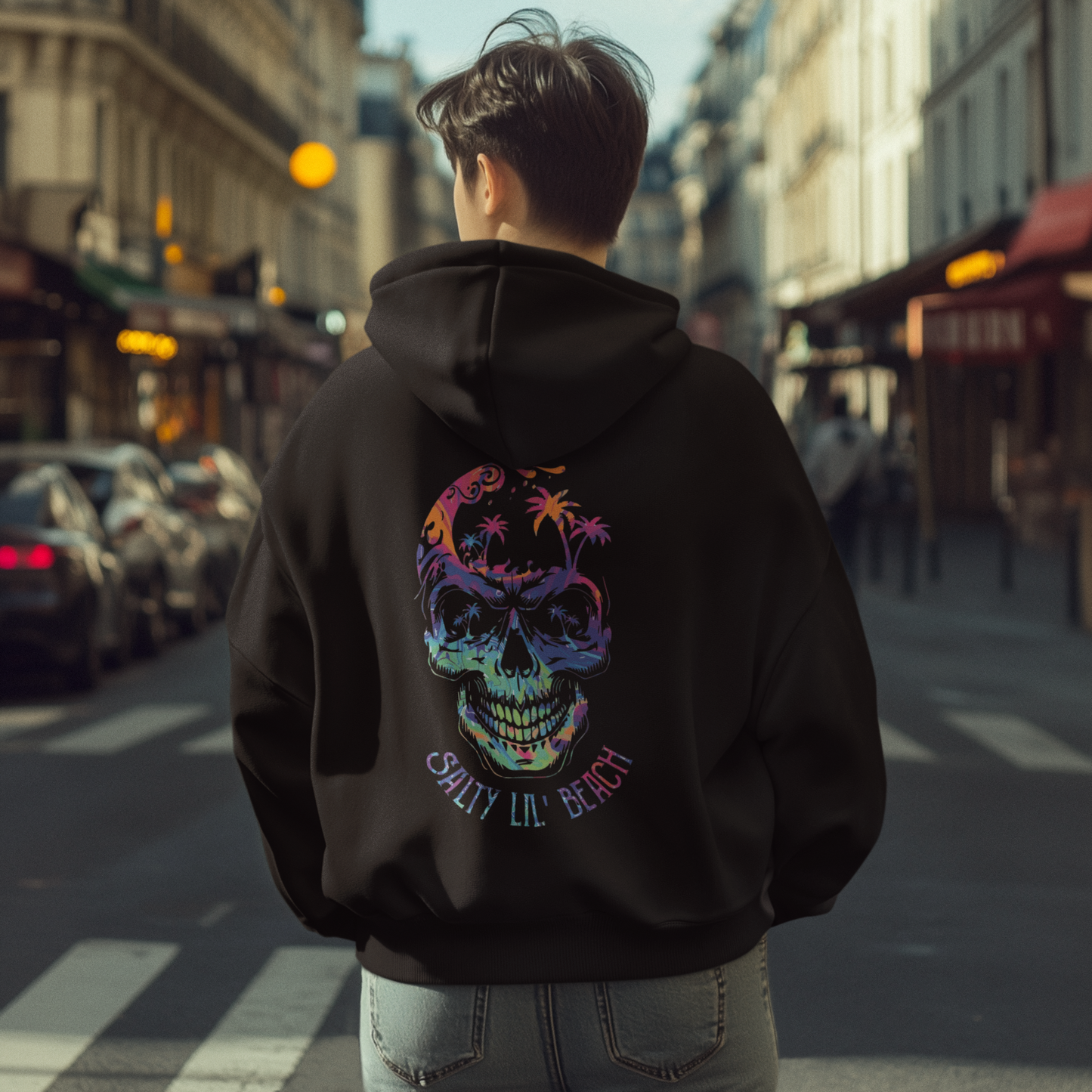 Salty Lil' Beach Skull Pullover Hoodie