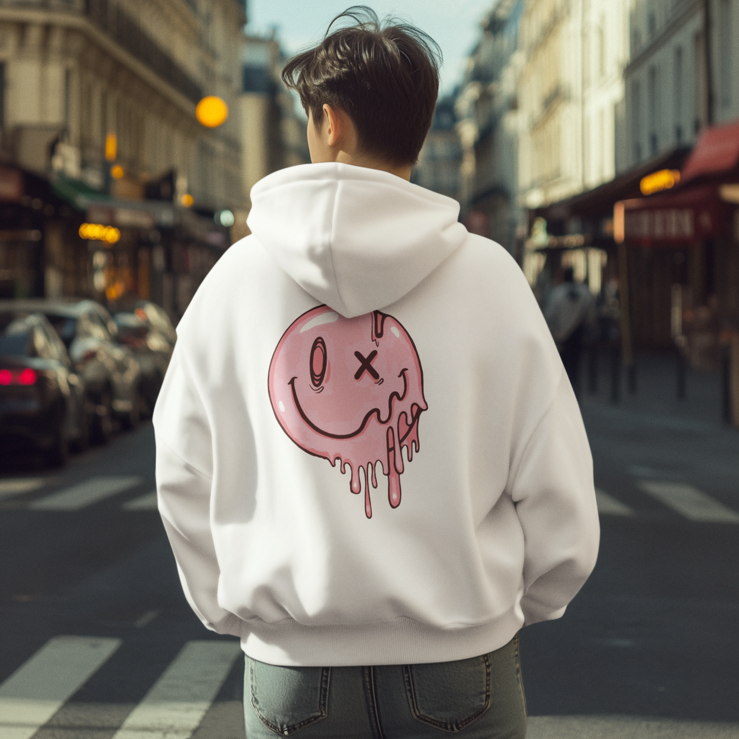 Melting Smiley X Pullover Hoodie