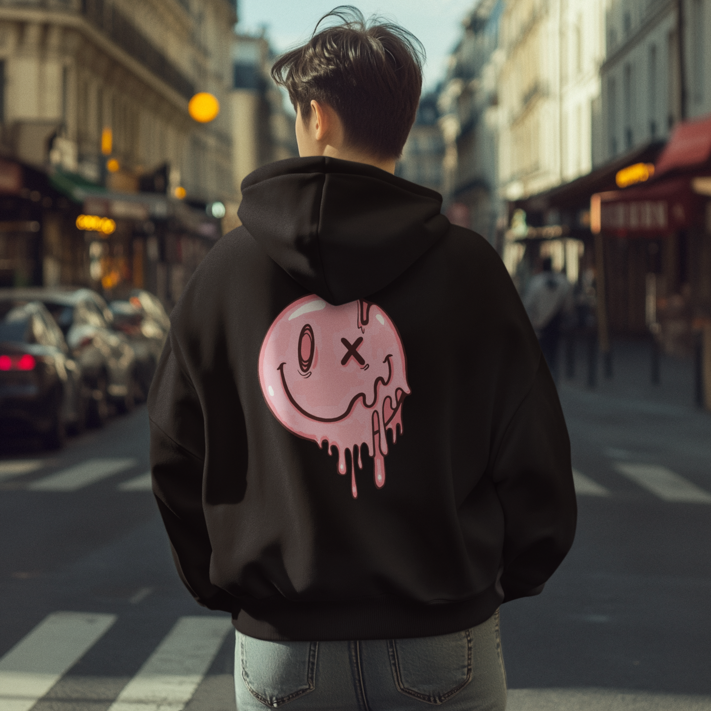 Melting Smiley X Pullover Hoodie