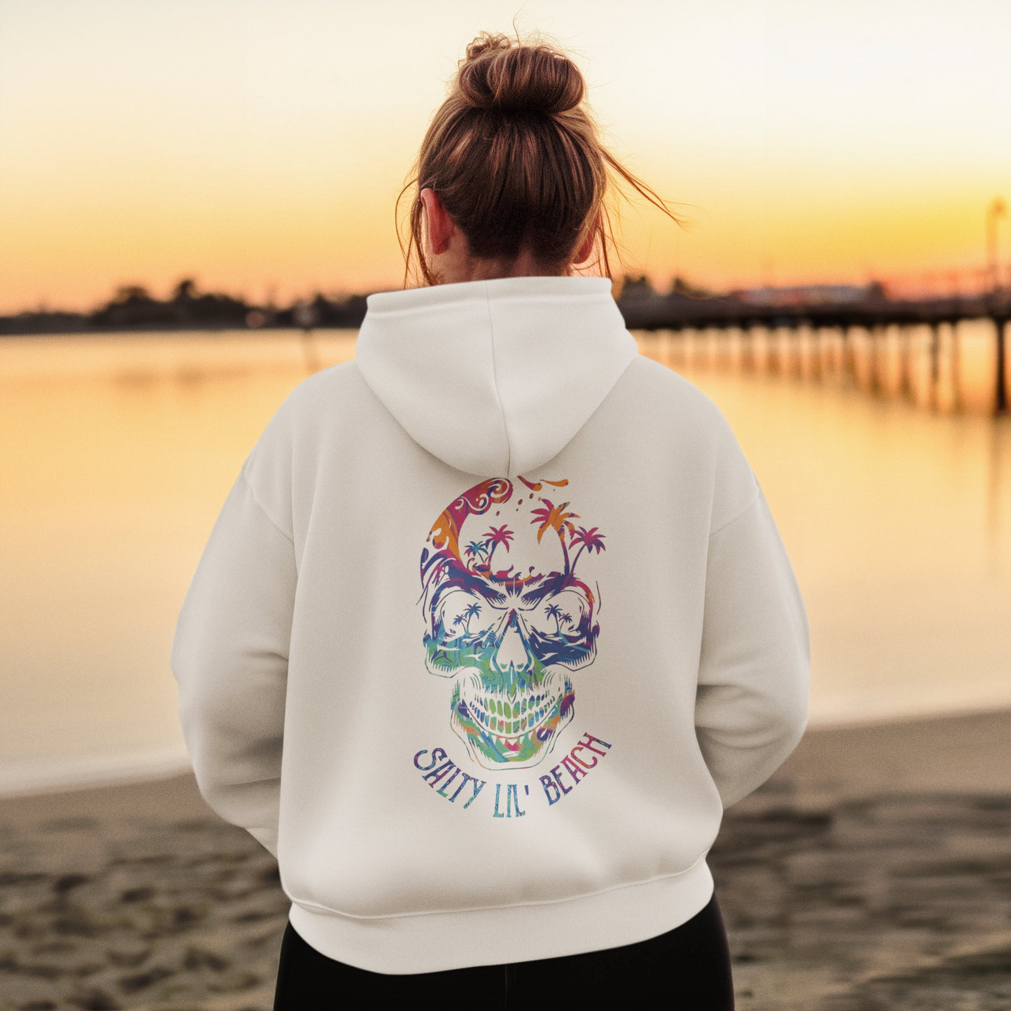 Salty Lil' Beach Skull Pullover Hoodie