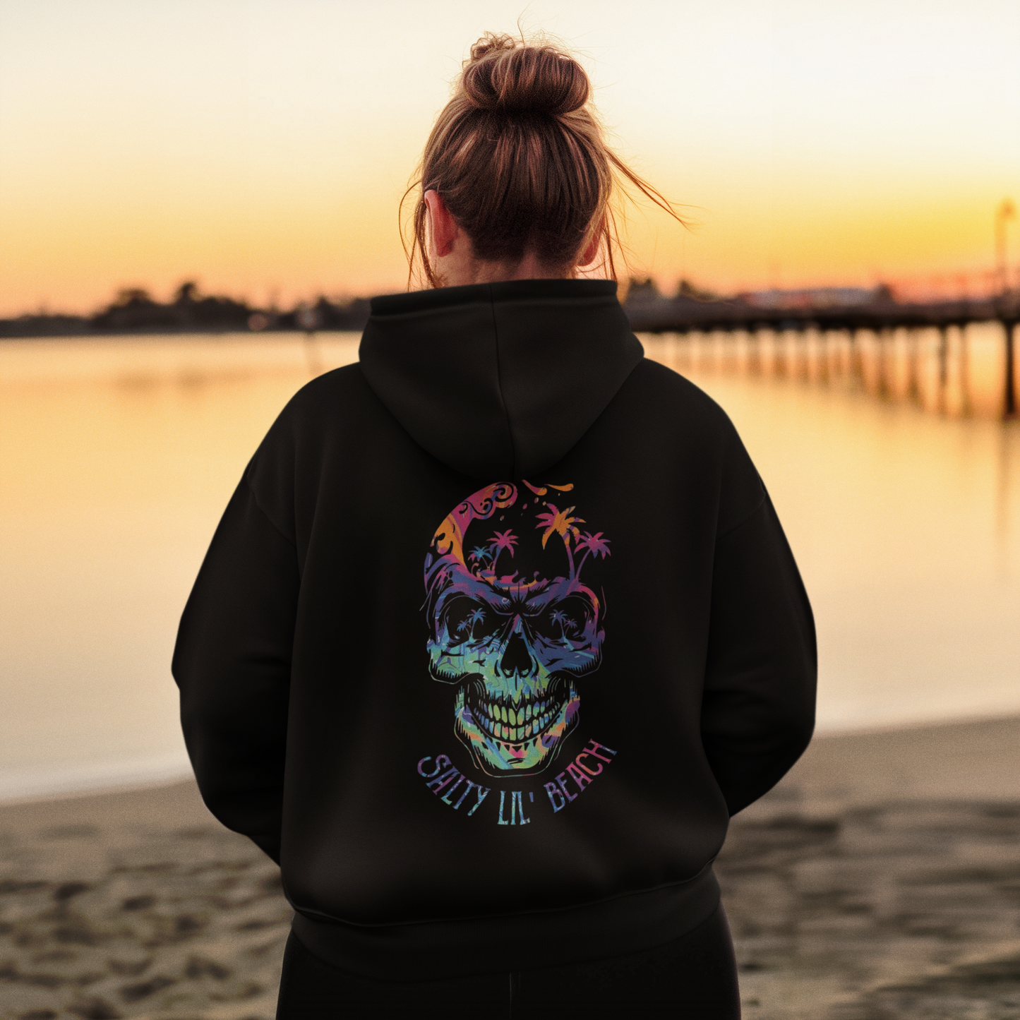 Salty Lil' Beach Skull Pullover Hoodie