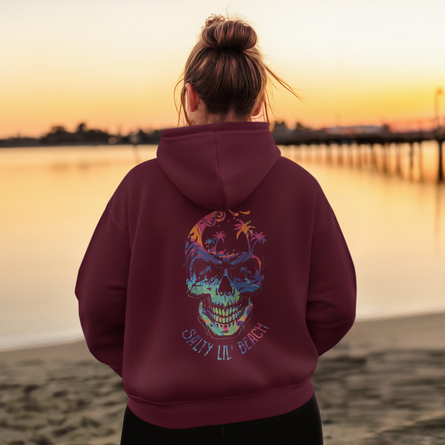 Salty Lil' Beach Skull Pullover Hoodie