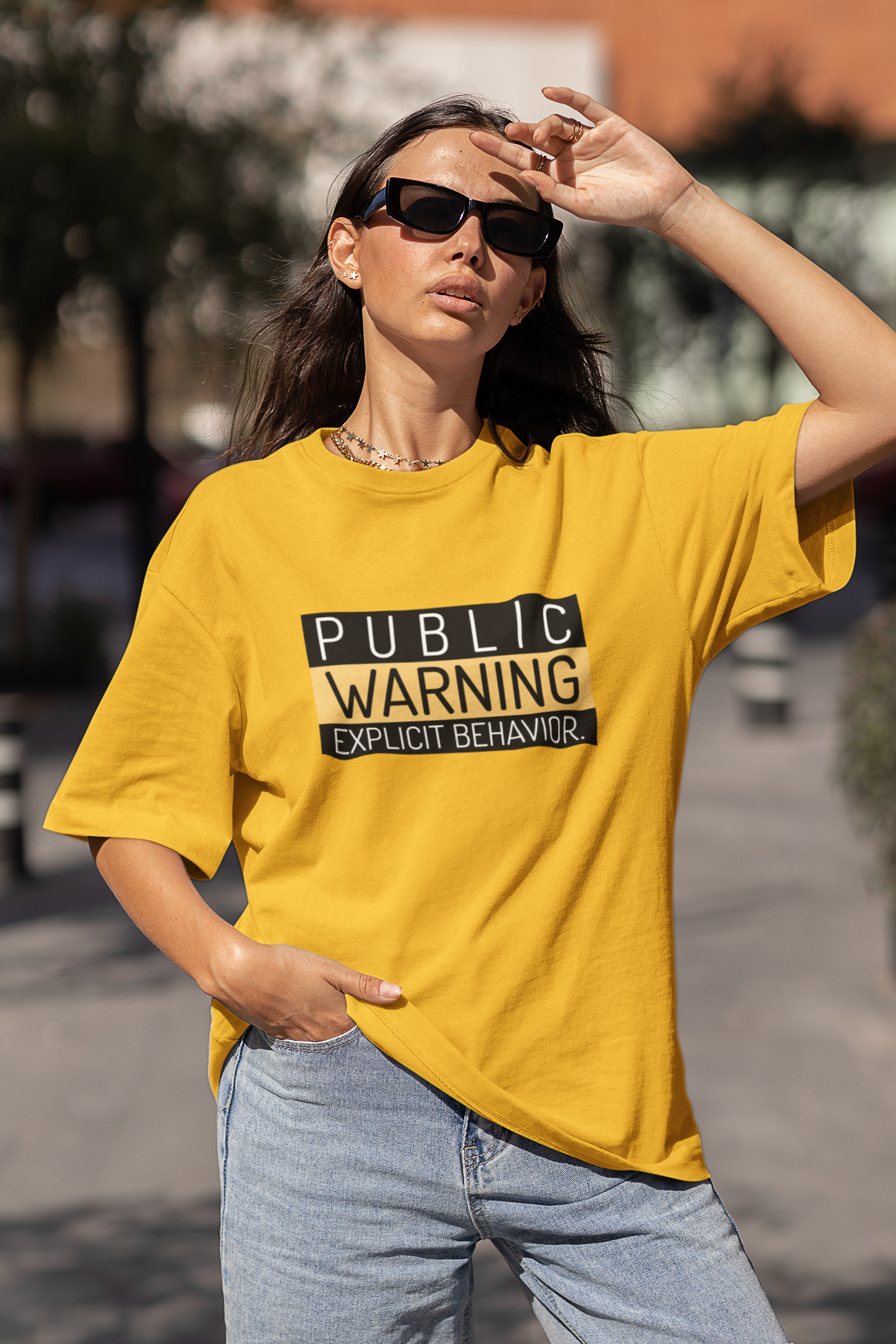 Warning Oversized T-Shirt