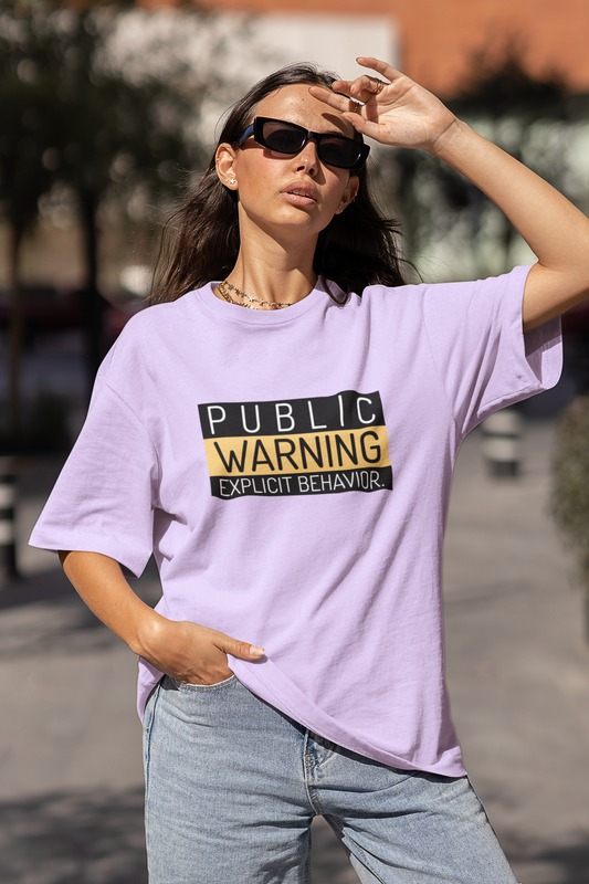 Warning Oversized T-Shirt