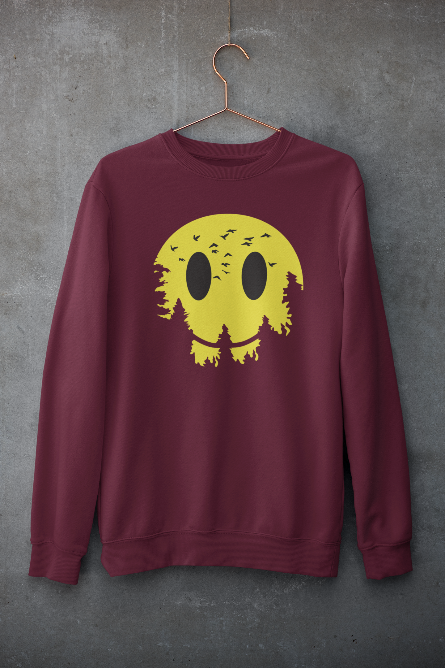 Forest Smiley Eclipse Sweatshirt