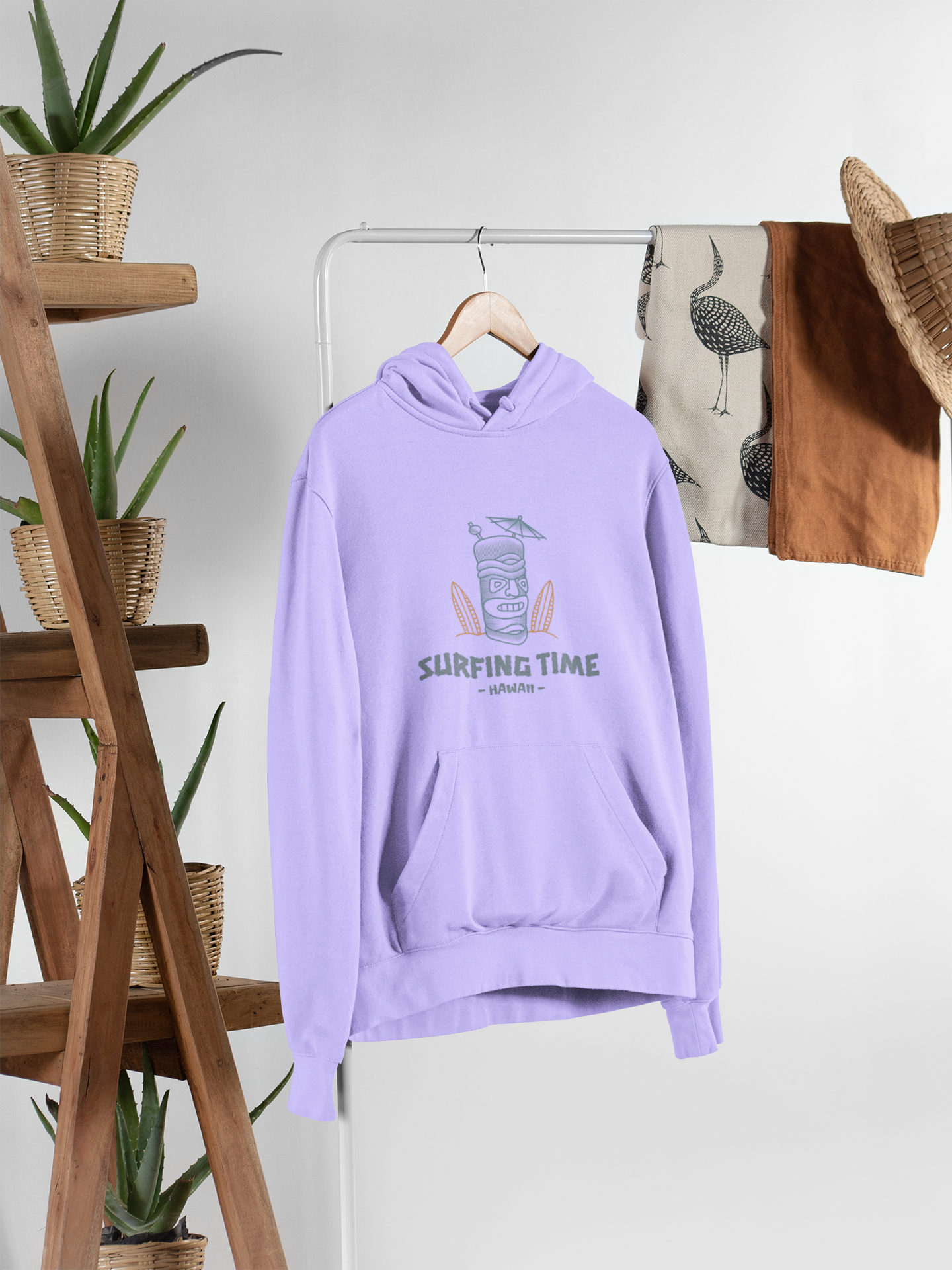 Time To Surf Pullover Hoodie