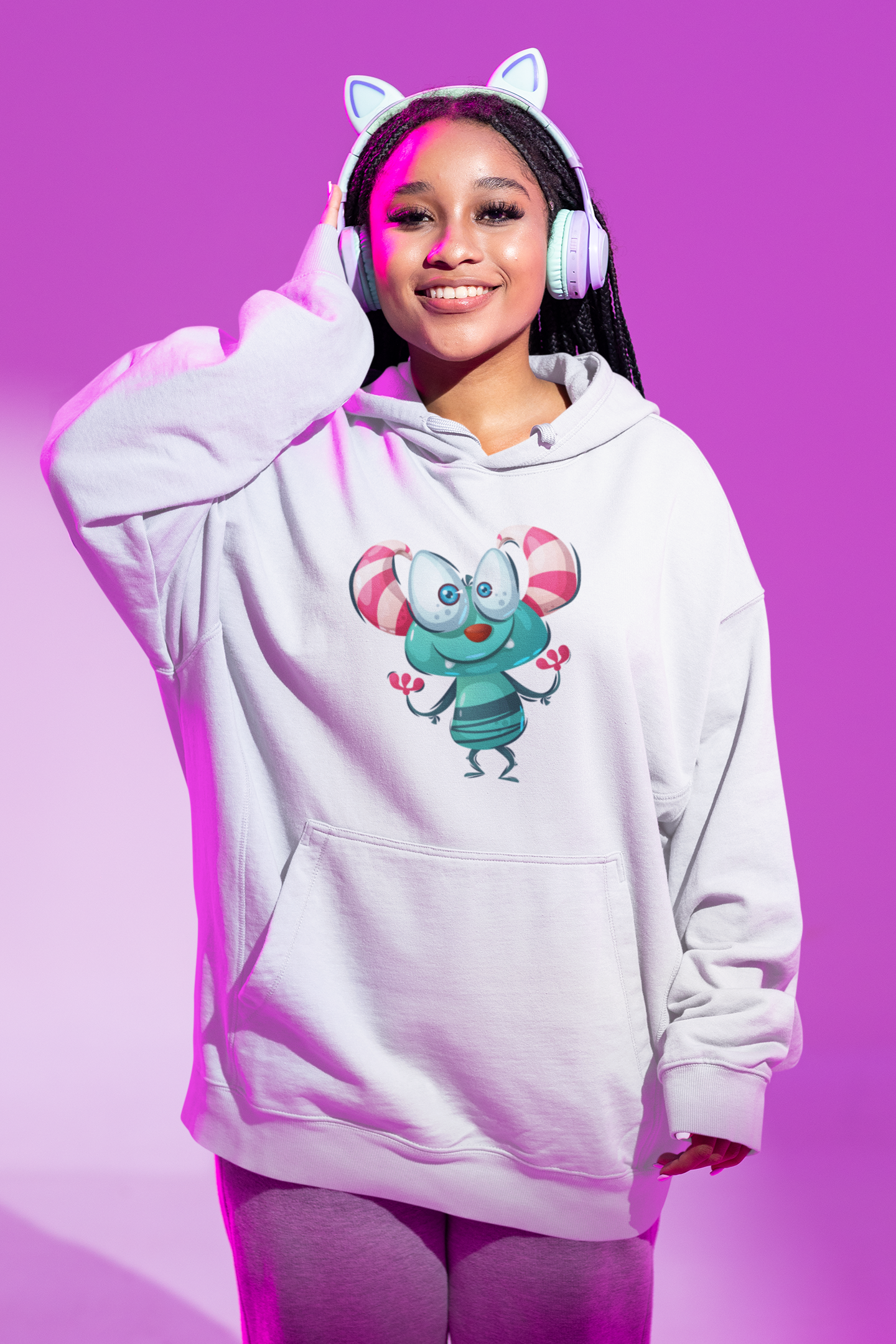 Candy Horns Monster Pullover Hoodie