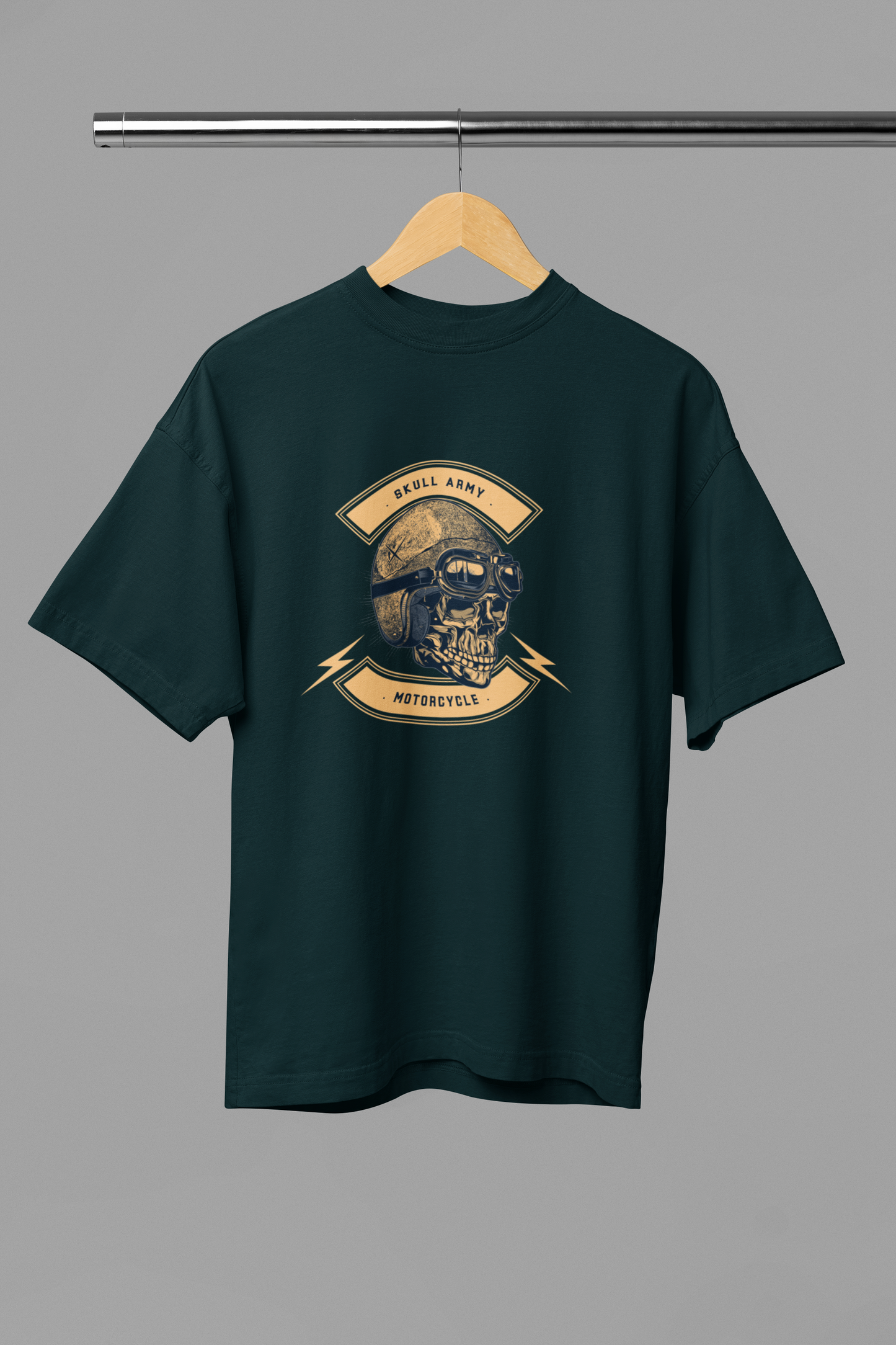 Skull Army Oversized T-Shirt