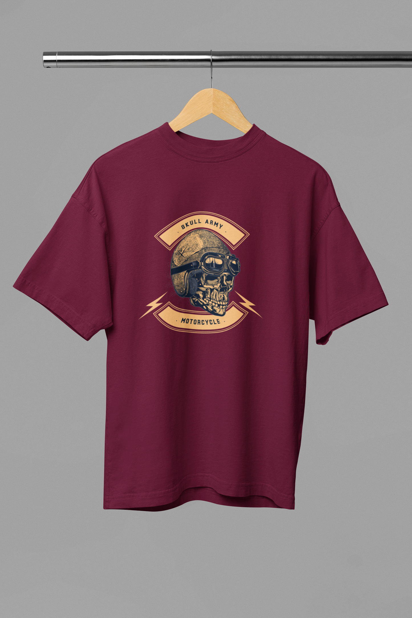 Skull Army Oversized T-Shirt