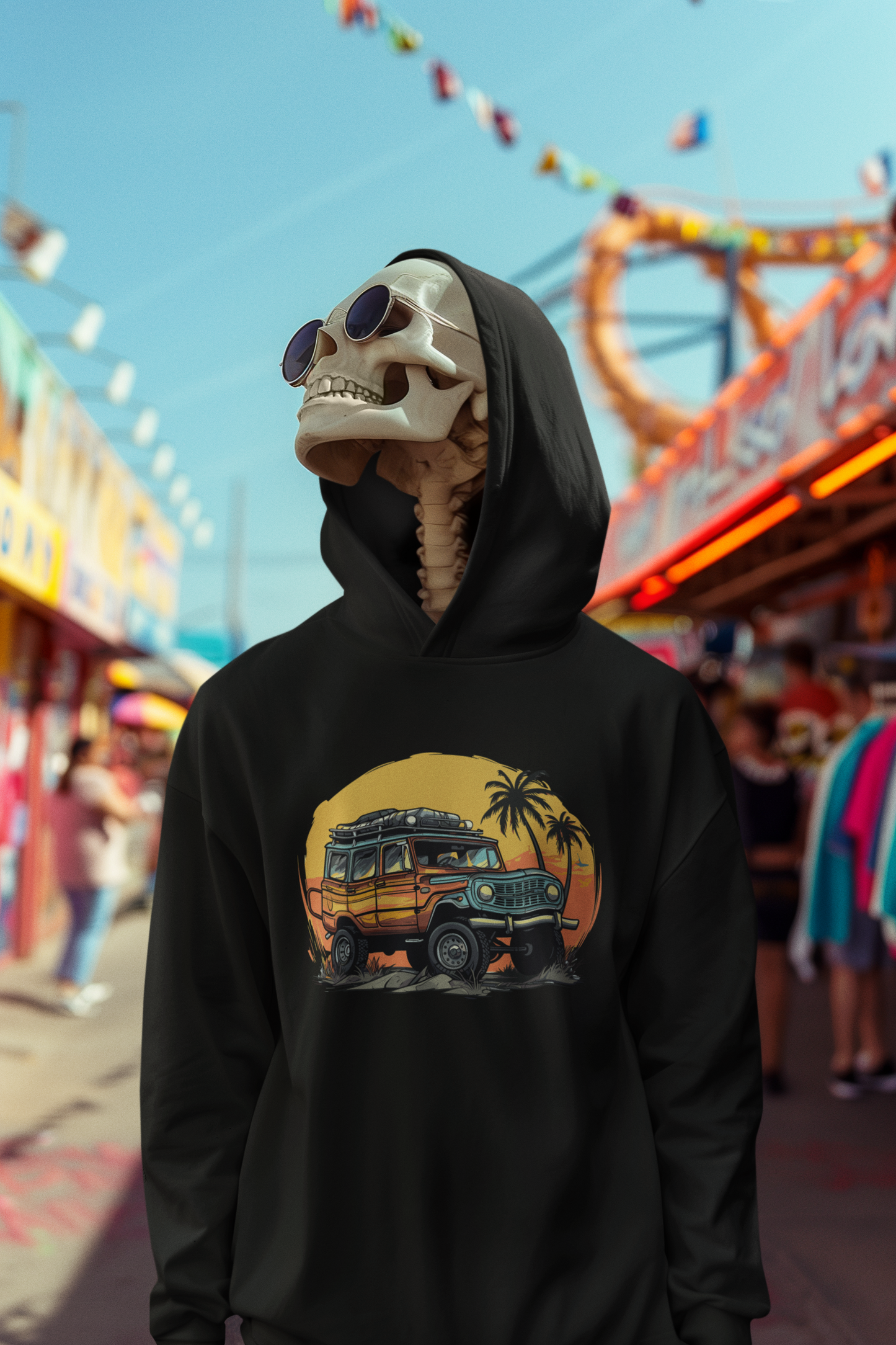 Adventure Ride Retro Pullover Hoodie