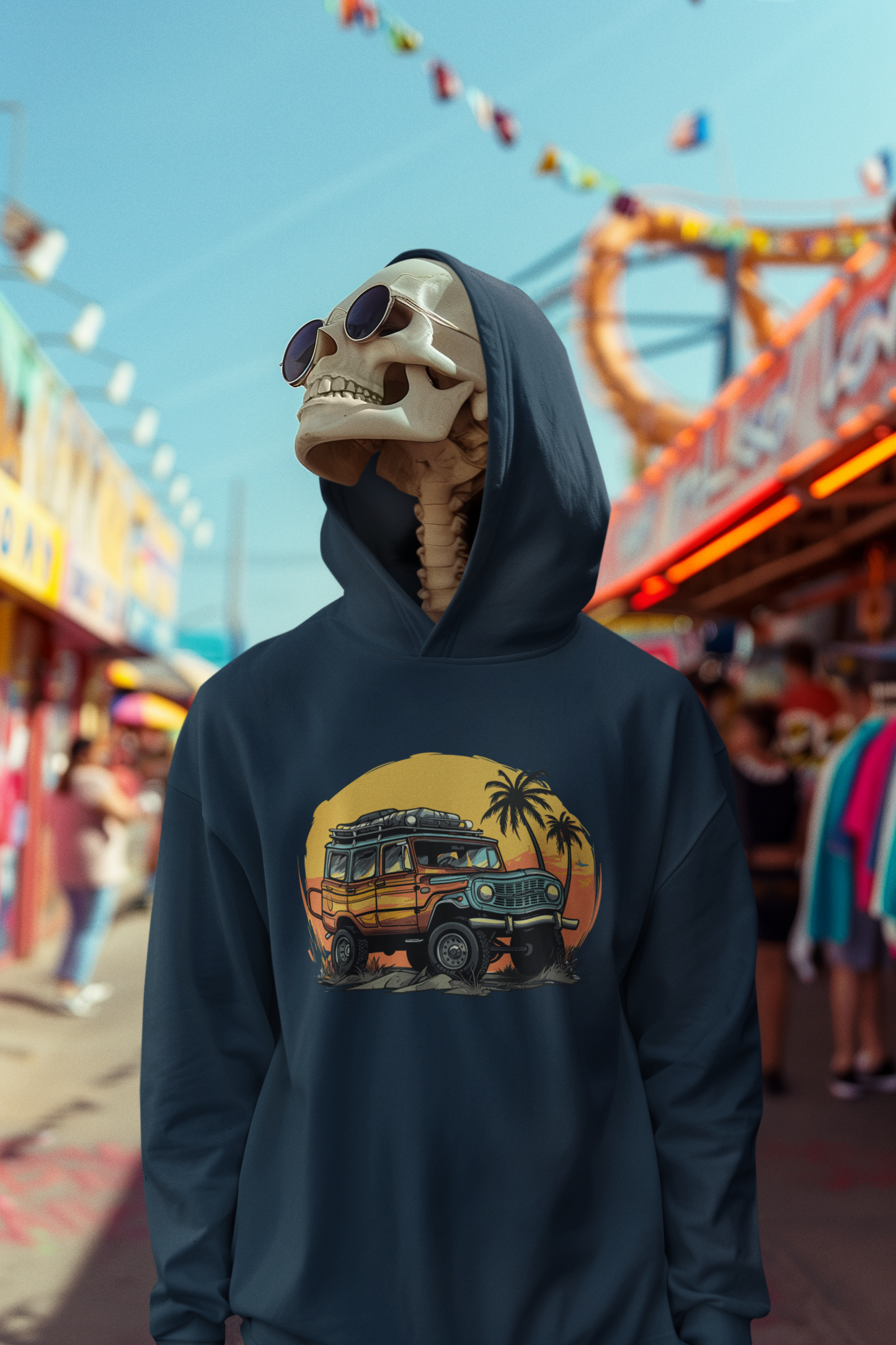 Adventure Ride Retro Pullover Hoodie