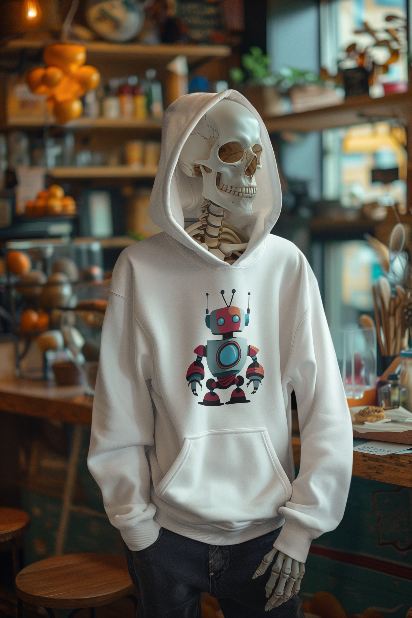 Robot Pullover Hoodie