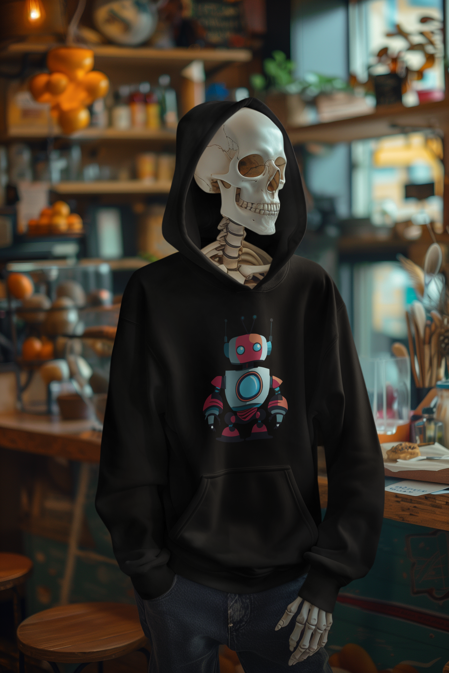 Robot Pullover Hoodie